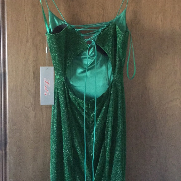 Emerald Green Prom Dress - Picture 3 of 4